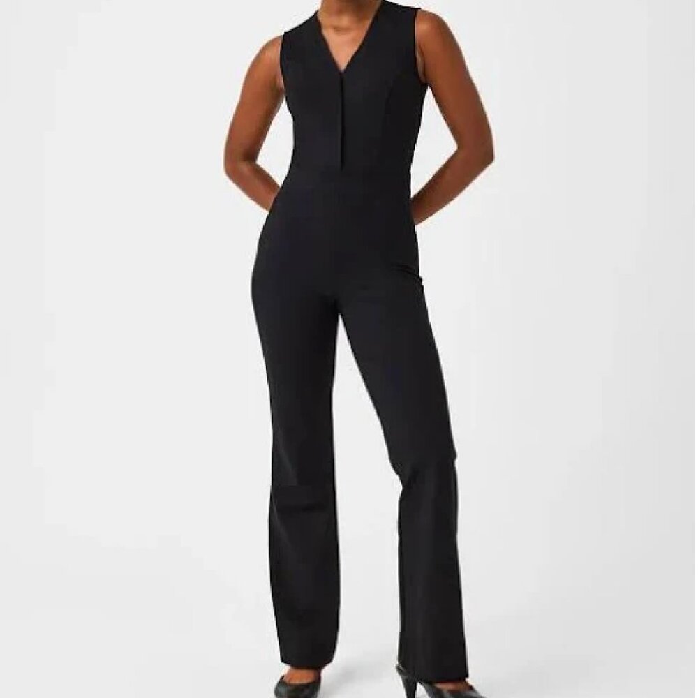 SPANX The Perfect Sleeveless Jumpsuit - Classic Black -  1X TALL